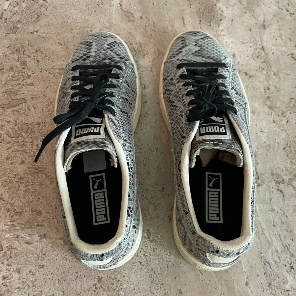 PUMA Snake Print Clyde Sneaker w/ Black Laces - Picture 2 of 5
